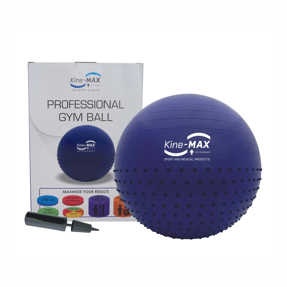 KineMAX Professional 65 cm gymnastický míč 1 ks modrý KineMAX