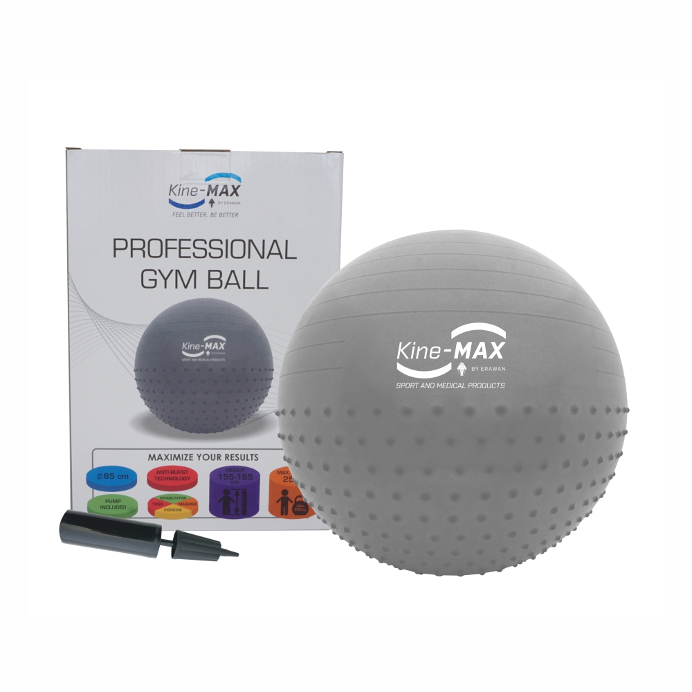 KineMAX Professional 65 cm gymnastický míč 1 ks stříbrný KineMAX
