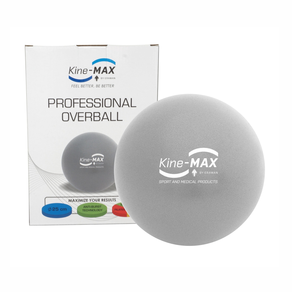 KineMAX Professional Overball 25 cm cvičební míč 1 ks stříbrný KineMAX