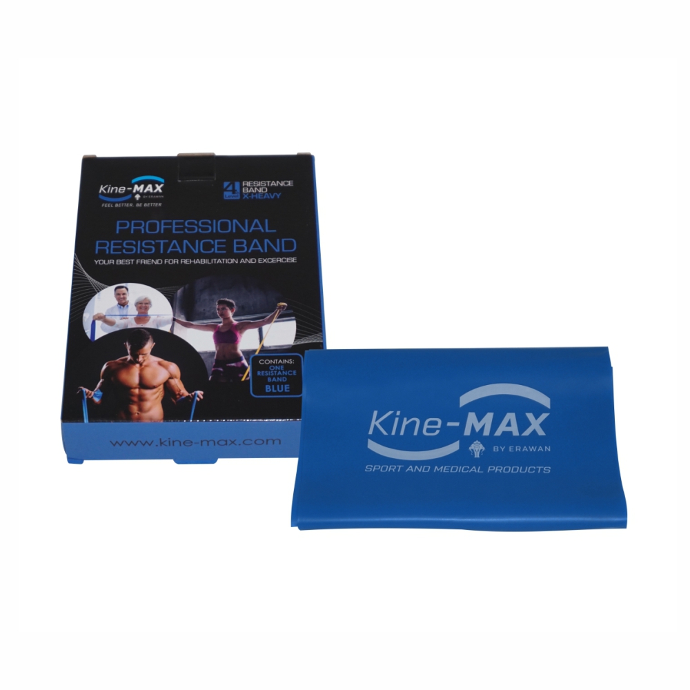 KineMAX Professional Resistance Band extra těžká 2 m posilovací guma 1 ks modrá KineMAX