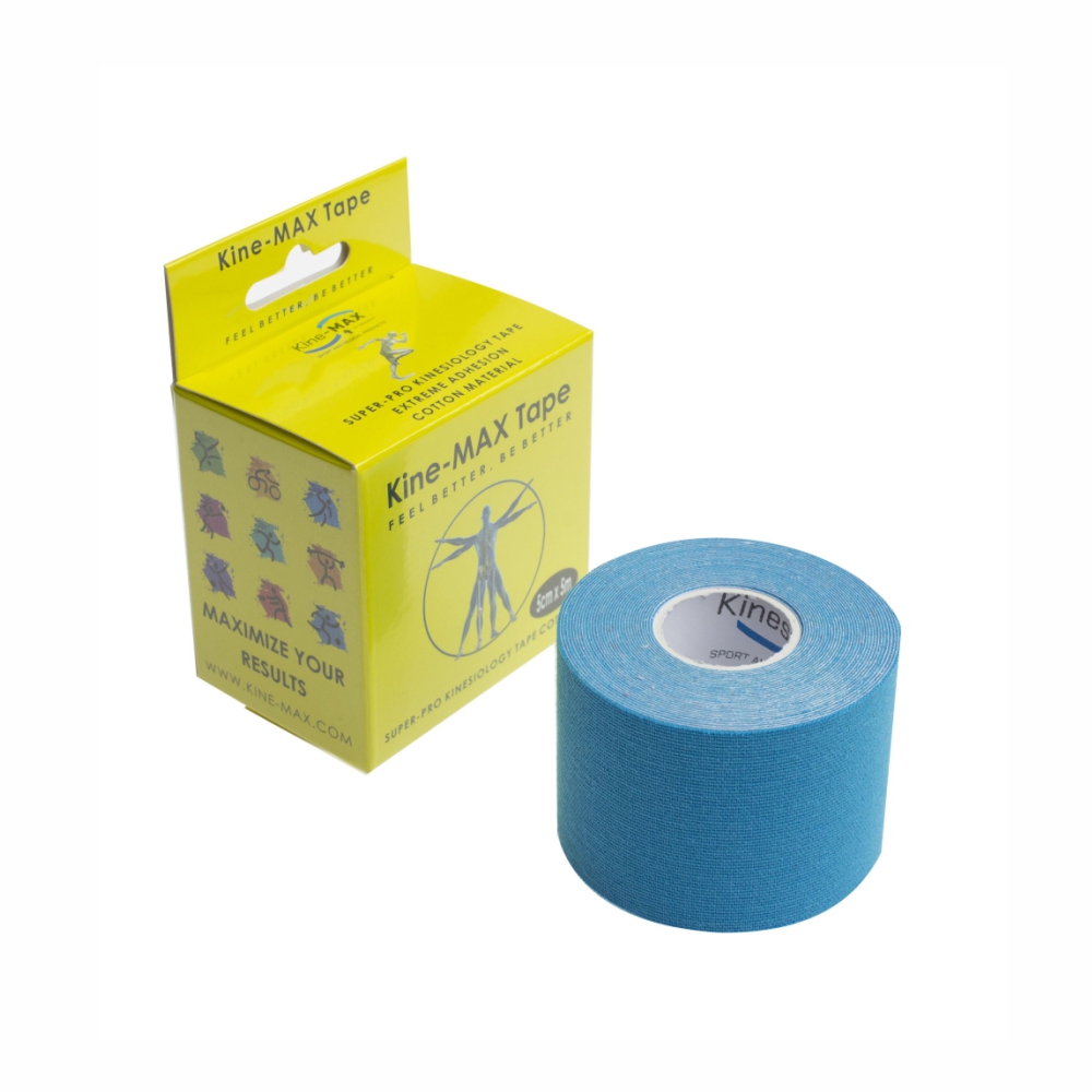 KineMAX SuperPro Cotton 5 cm x 5 m kinesiologická tejpovací páska 1 ks modrá KineMAX