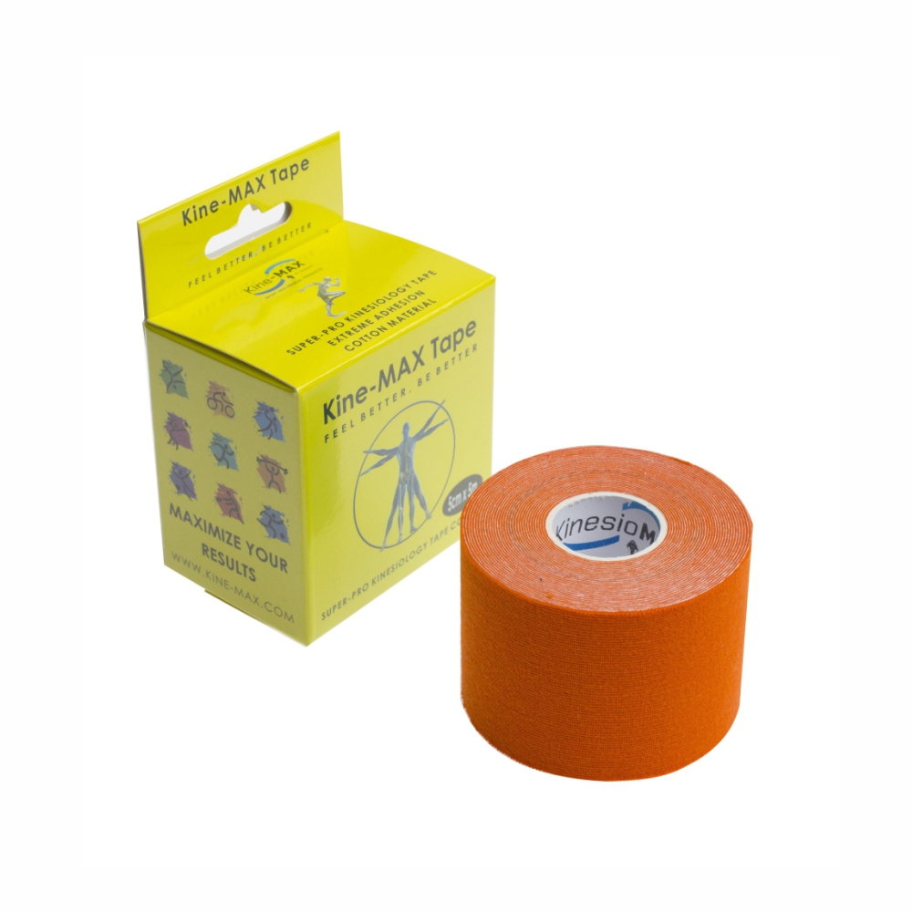 KineMAX SuperPro Cotton 5 cm x 5 m kinesiologická tejpovací páska 1 ks oranžová KineMAX