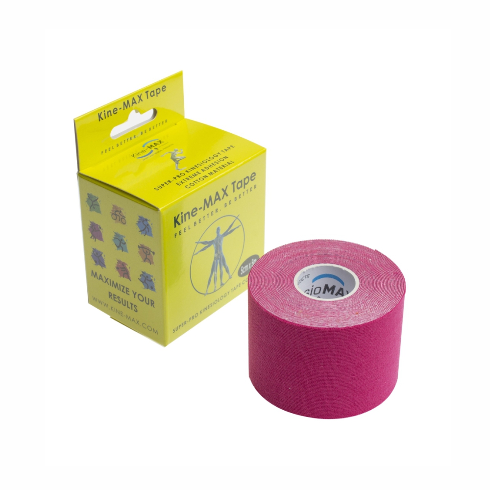 KineMAX SuperPro Cotton 5 cm x 5 m kinesiologická tejpovací páska 1 ks růžová KineMAX