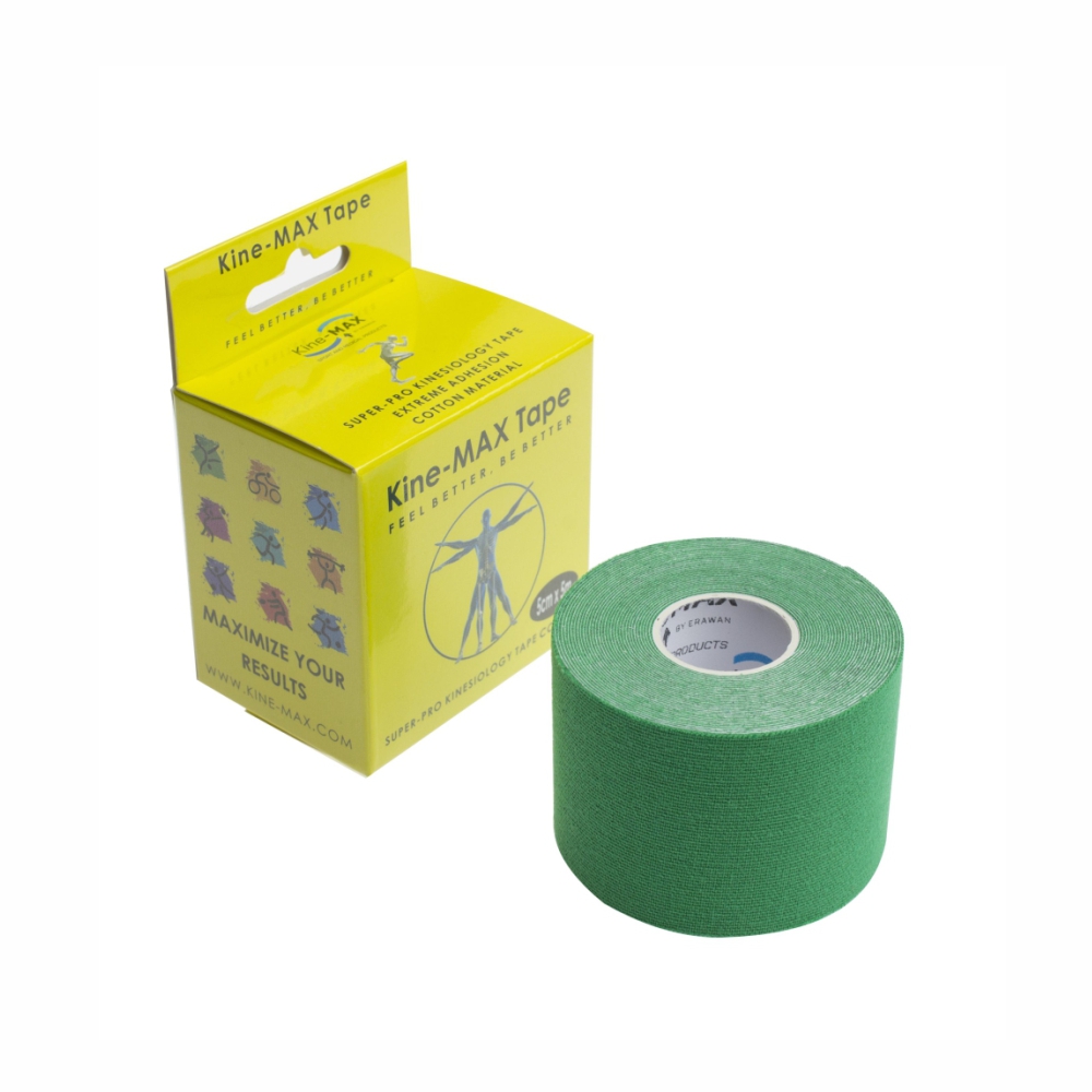 KineMAX SuperPro Cotton 5 cm x 5 m kinesiologická tejpovací páska 1 ks zelená KineMAX