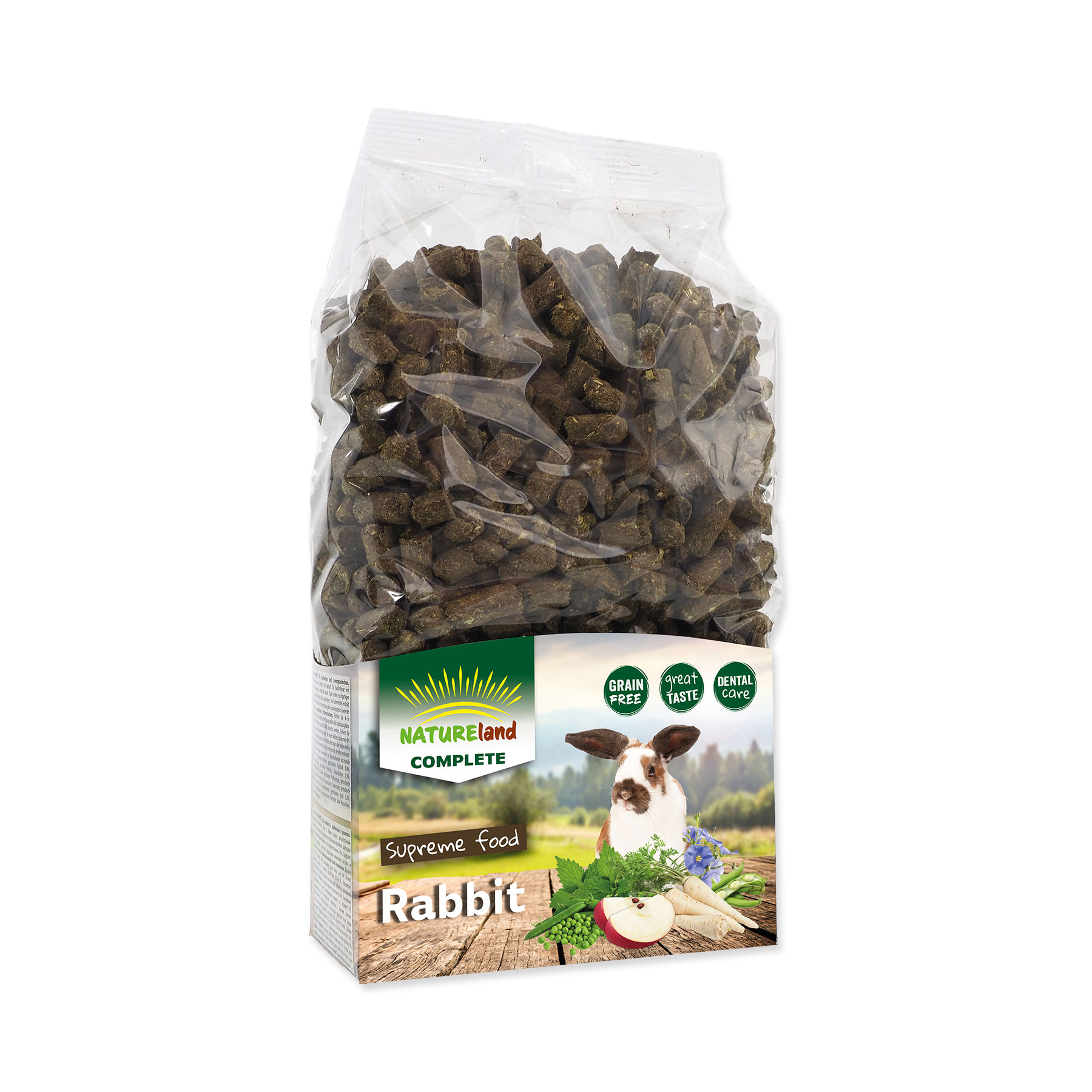 Nature Land Complete pro králíky a zakrslé králíky pelety 900 g Nature Land