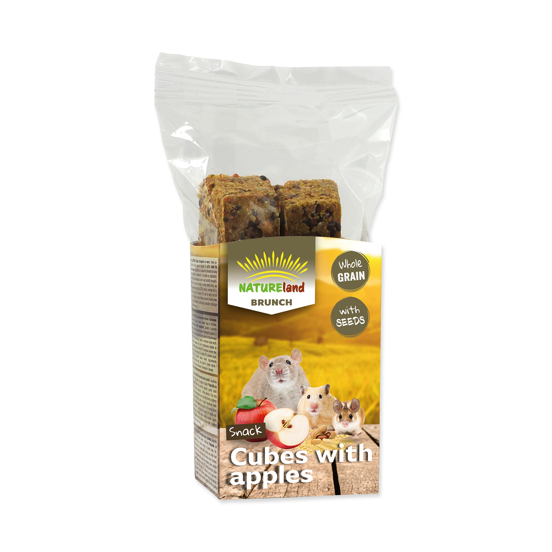 Nature Land Pochoutka Brunch celozrnné kostky s jablkem 90 g Nature Land