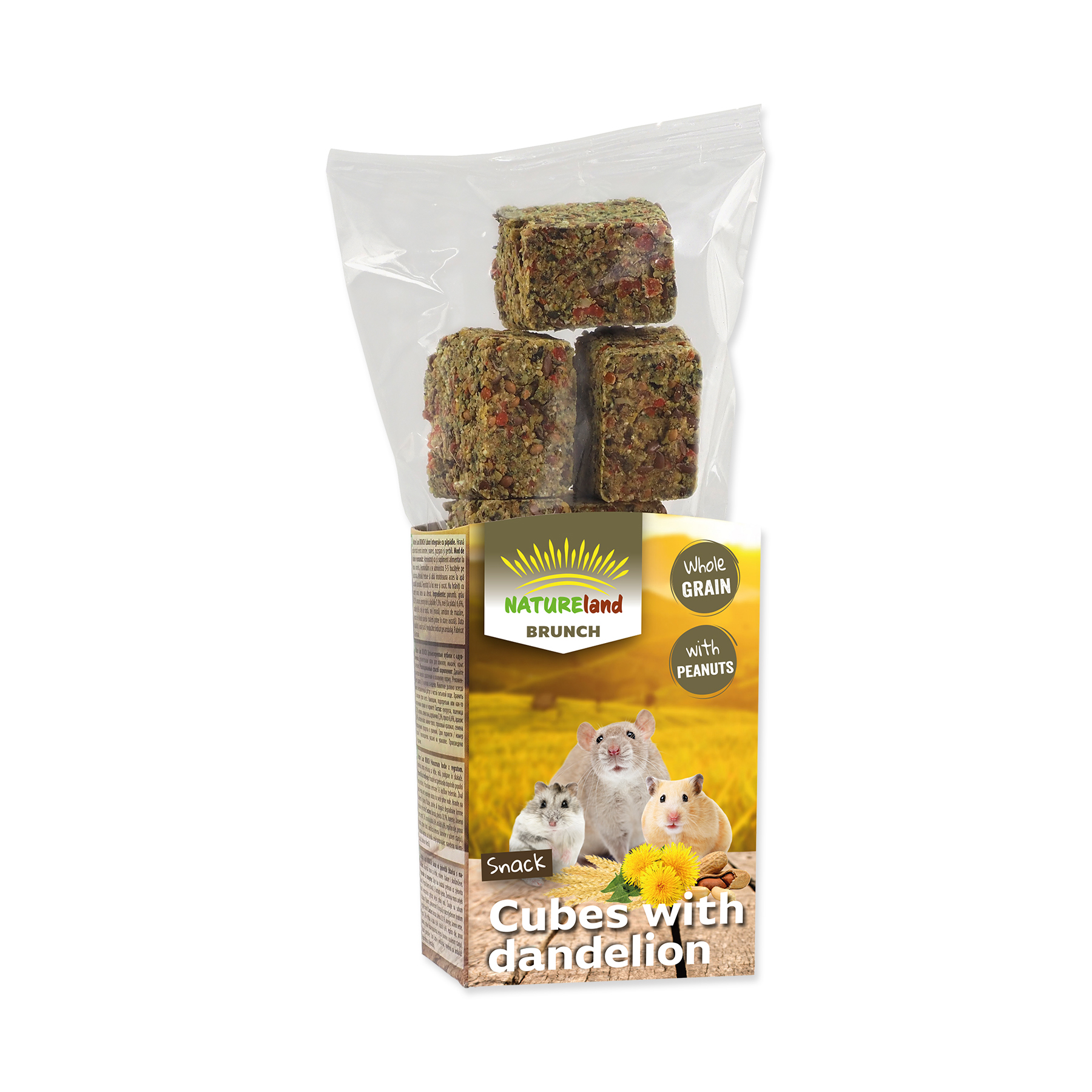 Nature Land Pochoutka Brunch celozrnné kostky s pampeliškou 90 g Nature Land