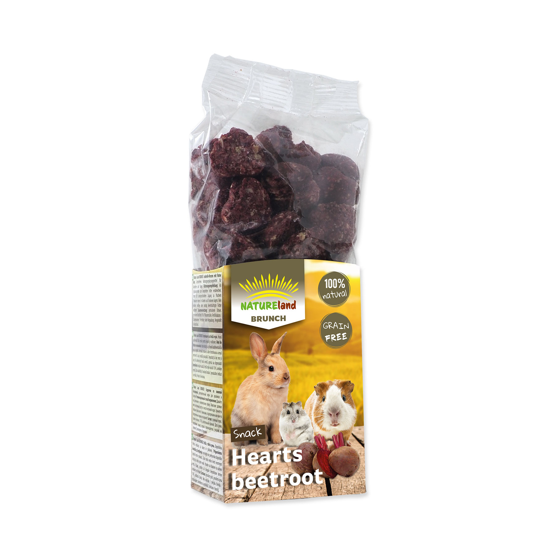 Nature Land Pochoutka Brunch srdíčka s červenou řepou 150 g Nature Land