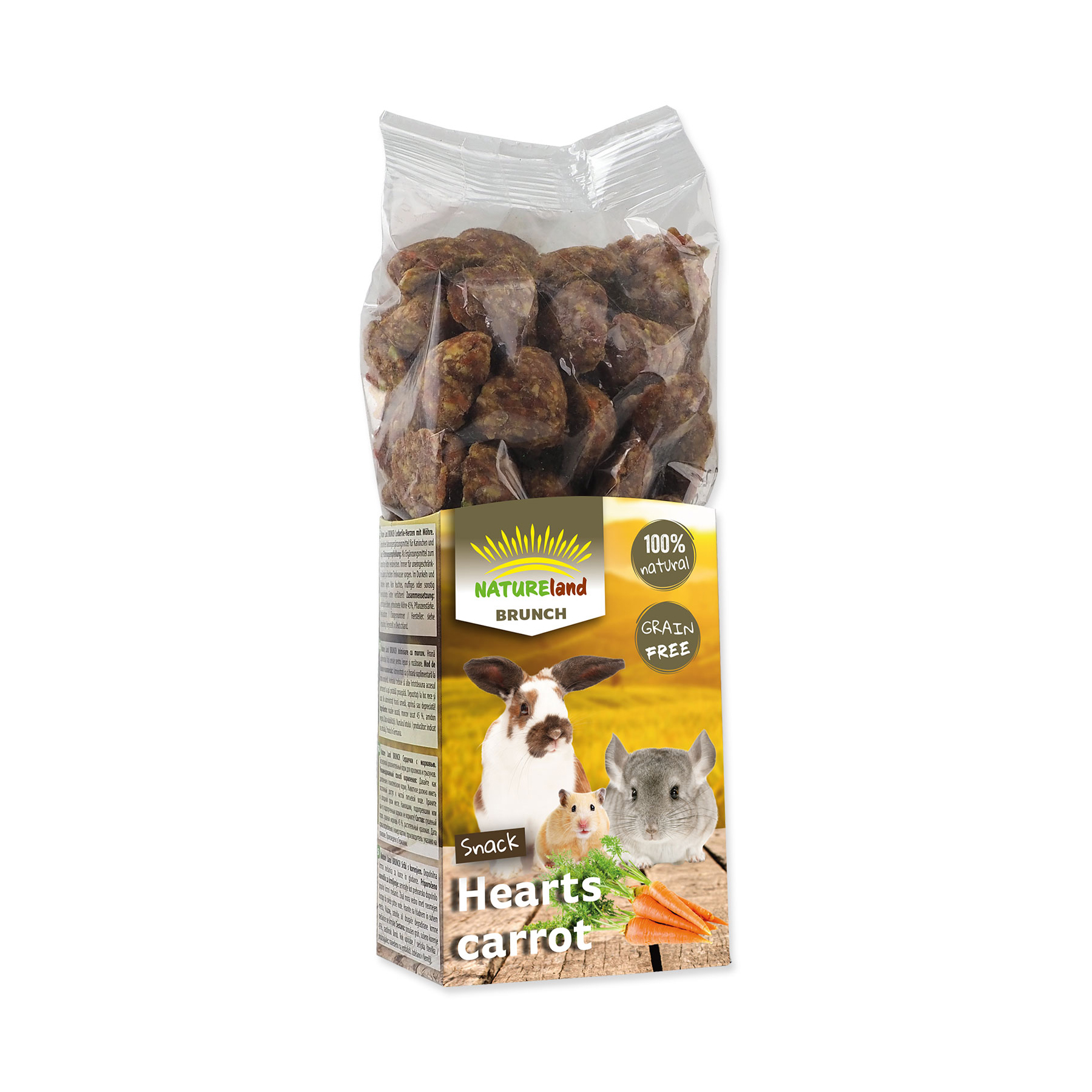 Nature Land Pochoutka Brunch srdíčka s mrkví 150 g Nature Land