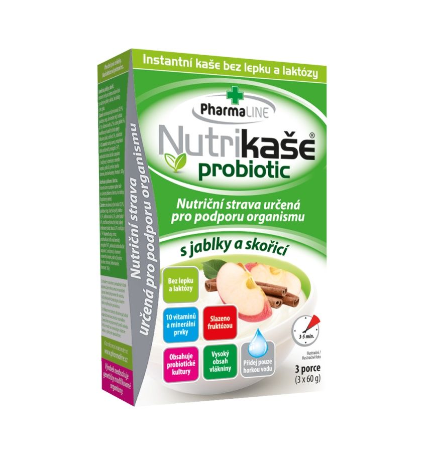 Nutrikaše probiotic s jablky a skořicí 3x60 g Nutrikaše