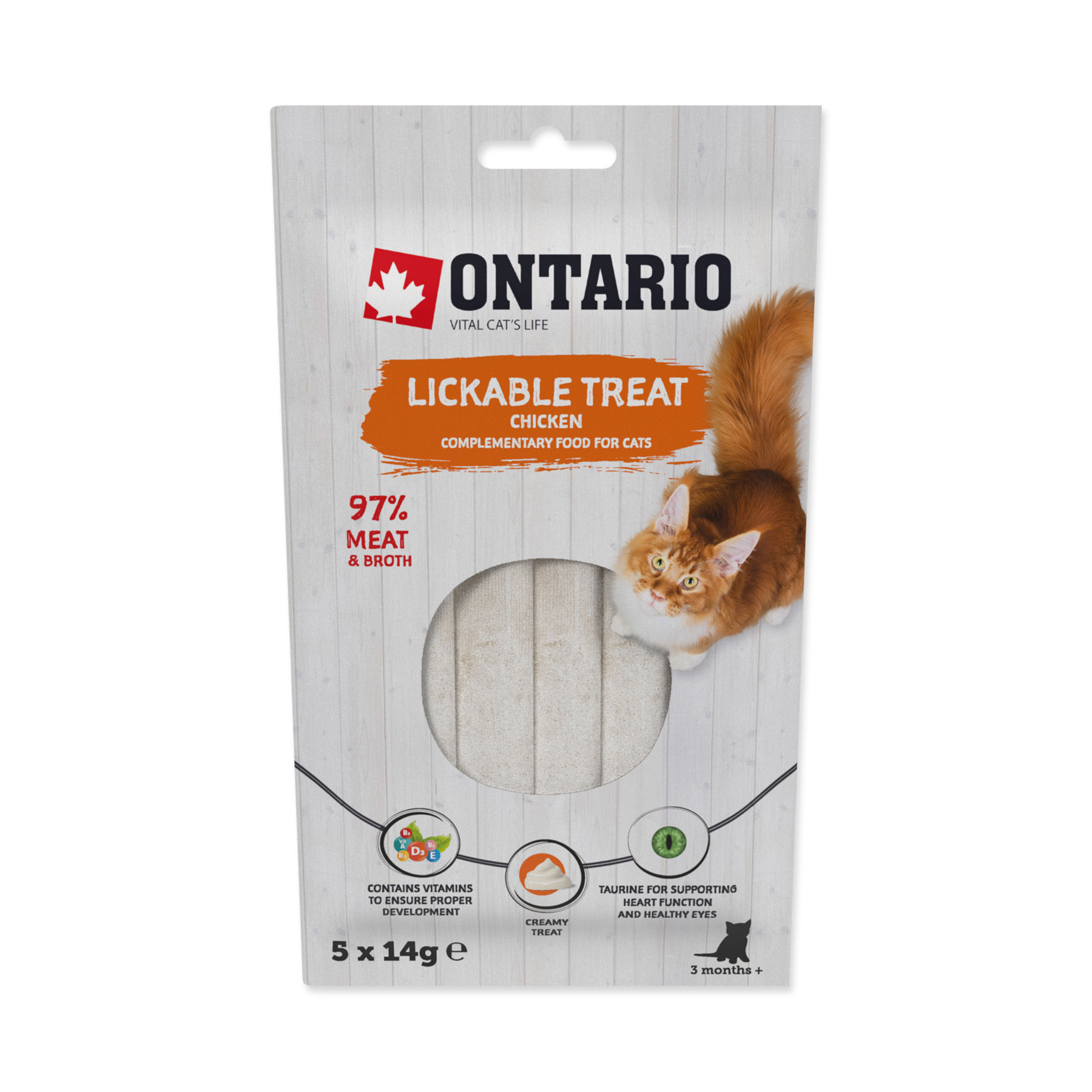 Ontario Ontario pochoutka lízací kuřecí 5x14 g Ontario