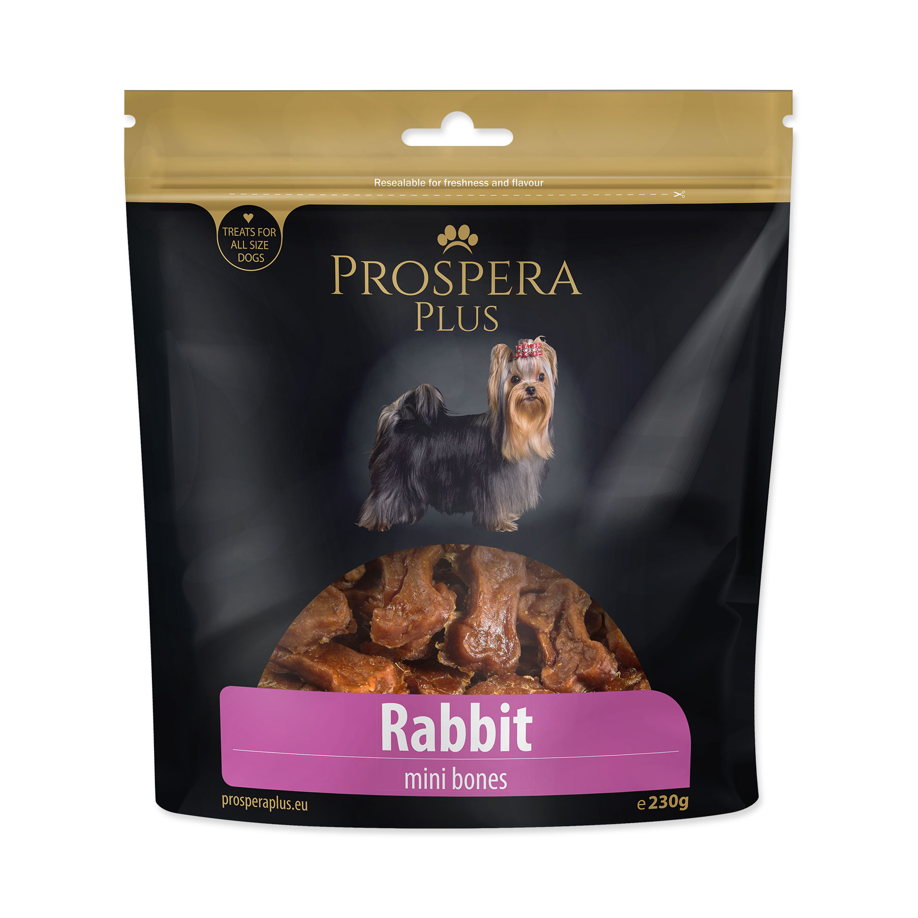 PROSPERA Plus Pochoutka králičí mini kosti 230 g PROSPERA Plus