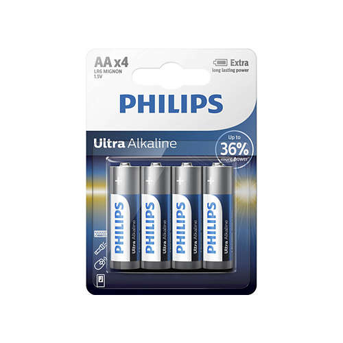 Philips Baterie Ultra Alkaline AA LR6E4B/10 4 ks Philips