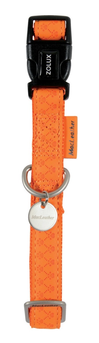 Zolux Obojek Mac Leather pro psy 20 mm/38-50 cm oranžový Zolux