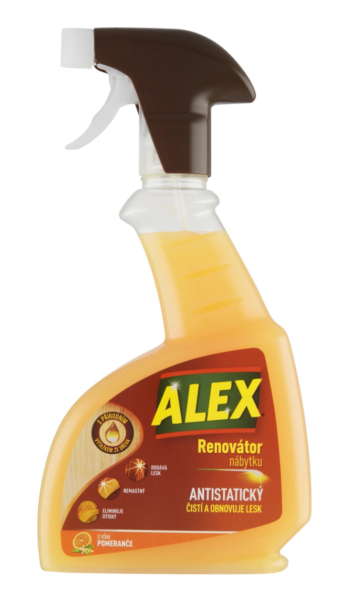 Alex Renovátor nábytku antistatický Pomeranč sprej 375 ml Alex