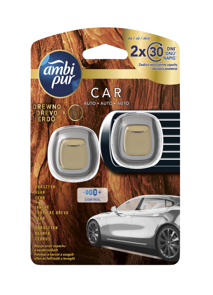 Ambi Pur Car Jaguar Dřevo osvěžovač vzduchu do auta 2x2 ml Ambi Pur