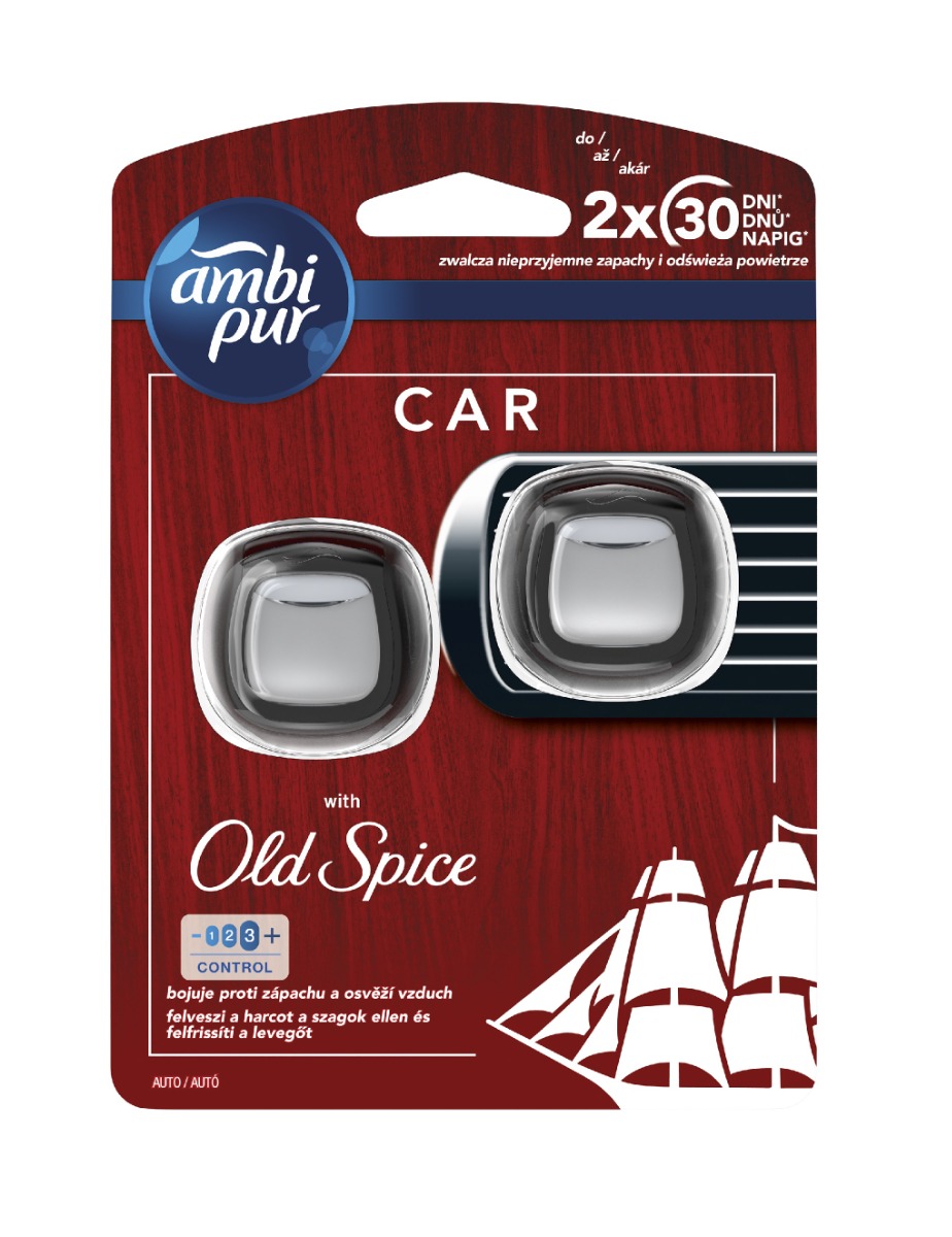 Ambi Pur Car Jaguar Old Spice osvěžovač vzduchu do auta 2x2 ml Ambi Pur