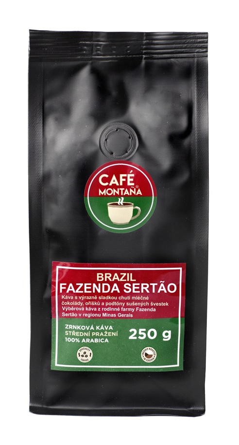 Café Montana Brazil Fazenda Sertao zrnková káva 250 g Café Montana
