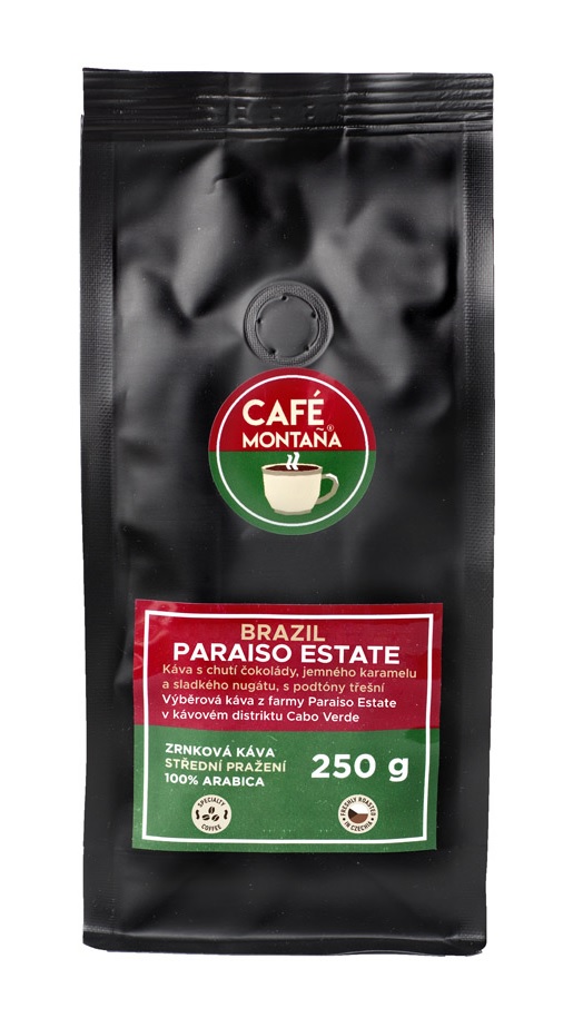 Café Montana Brazil Paraiso Estate zrnková káva 250 g Café Montana