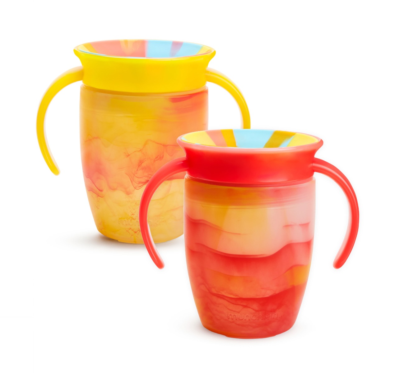 Munchkin Miracle 360° Tie Dye Cup Tropical 6m+ 2x207 ml žlutý a červený Munchkin