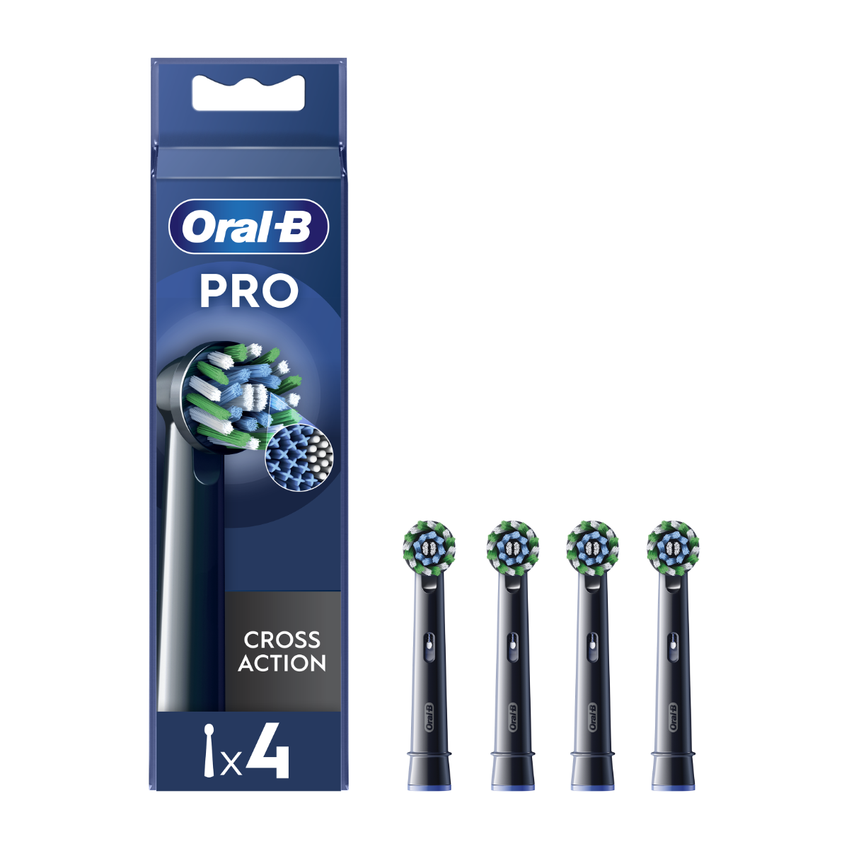 Oral-B EB 50-4 PRO Cross Action náhradní hlavice 4 ks černé Oral-B