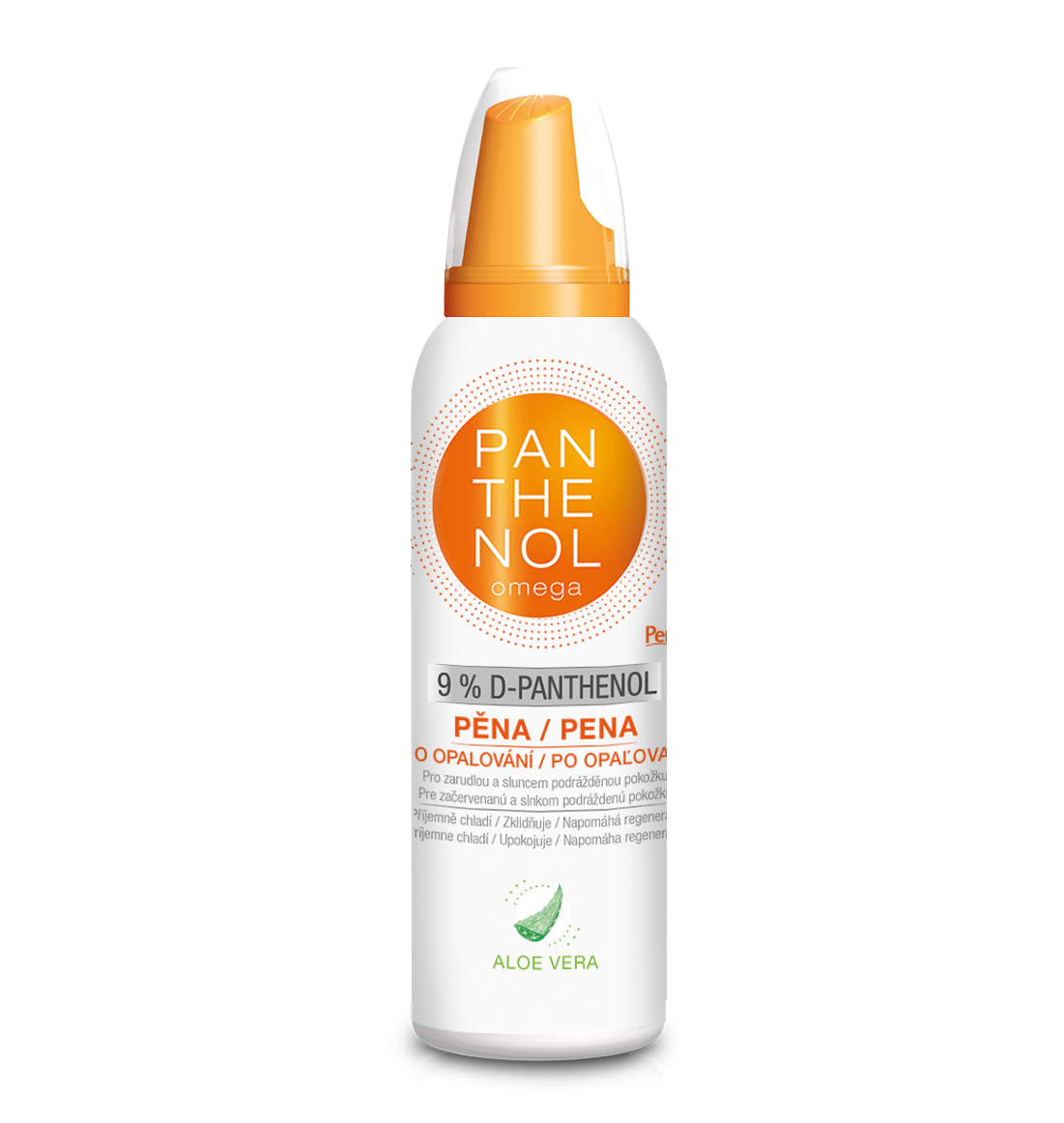 Panthenol Omega Chladivá pěna s Aloe vera 9% 200 ml Panthenol Omega