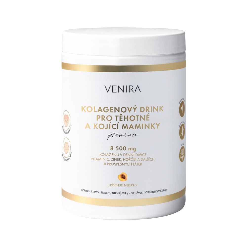 Venira Premium kolagenový drink pro těhotné a kojící maminky meruňka 324 g Venira