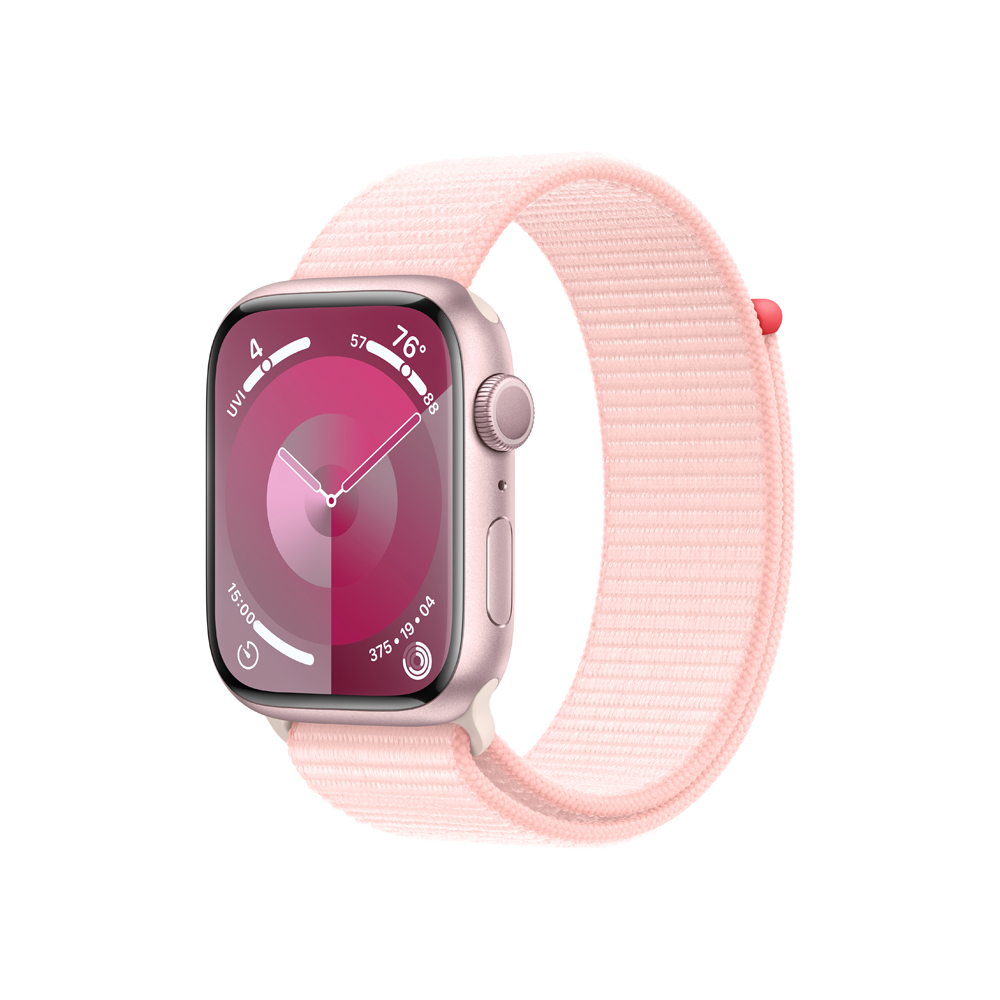 Apple Watch S9 45 mm sport loop smart hodinky Pink Apple
