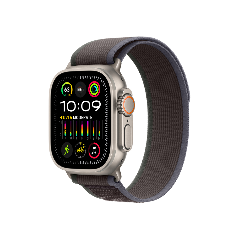 Apple Watch Ultra 2 49 mm Trail loop S/M smart hodinky Titanium/Blue-Black Apple