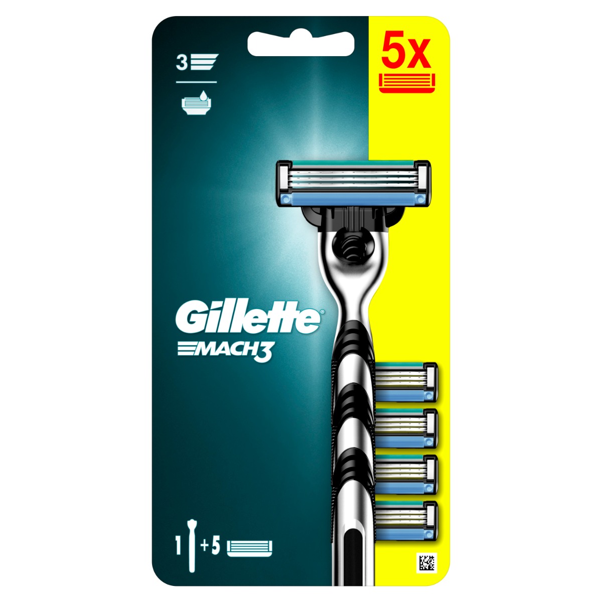 Gillette Mach3 pánský holicí strojek + 5 hlavic Gillette