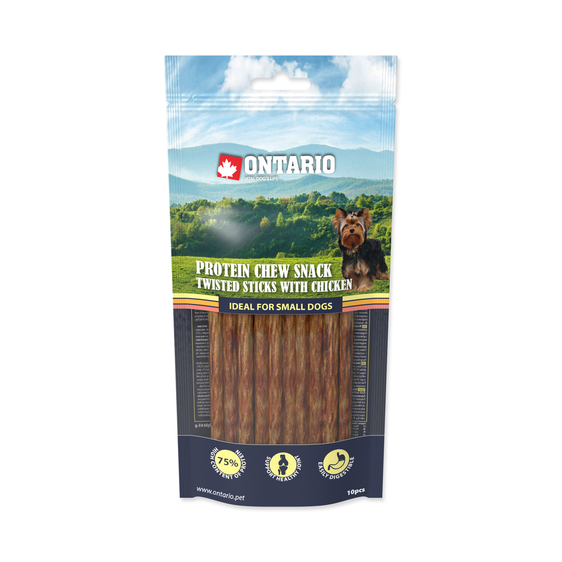 Ontario Protein Chew Snack Twisted Sticks with Chicken 10 ks Ontario