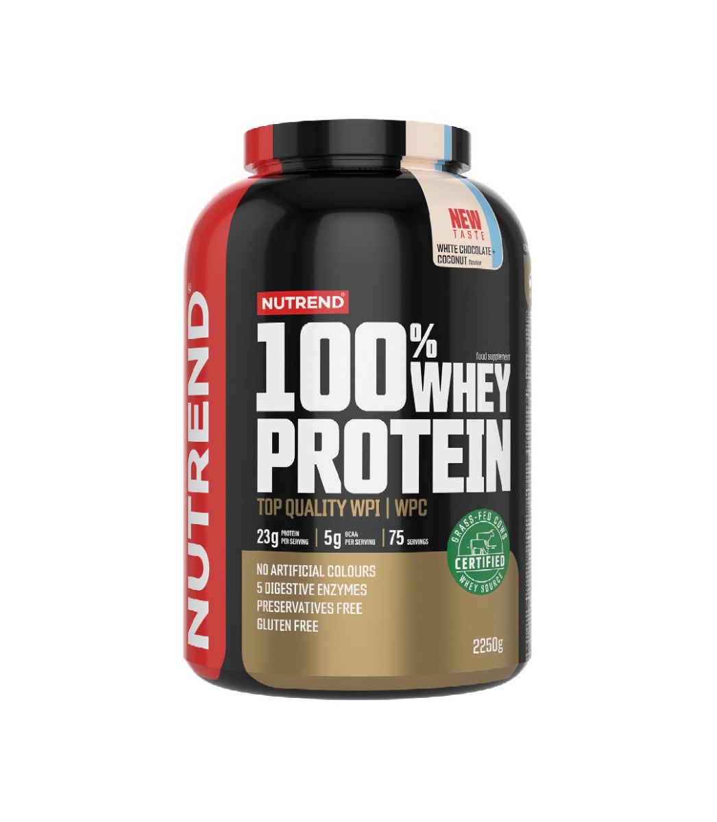 Nutrend 100% Whey Protein bílá čokoláda + kokos 2250 g Nutrend