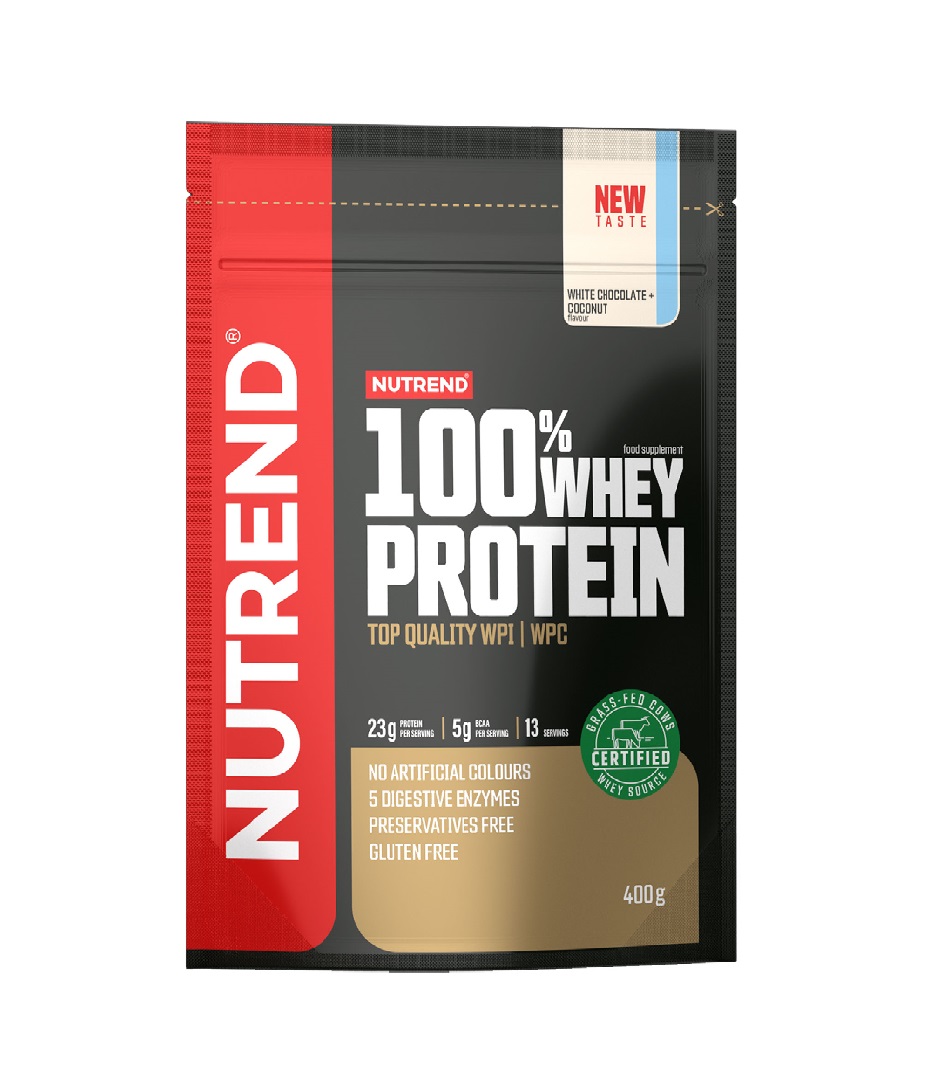 Nutrend 100% Whey Protein bílá čokoláda + kokos 400 g Nutrend