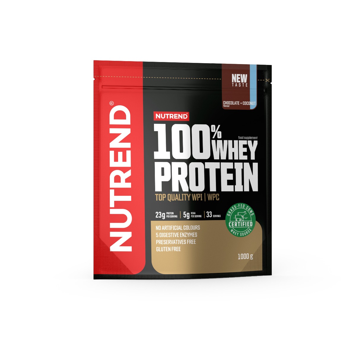 Nutrend 100% Whey Protein čokoláda + kokos 1000 g Nutrend