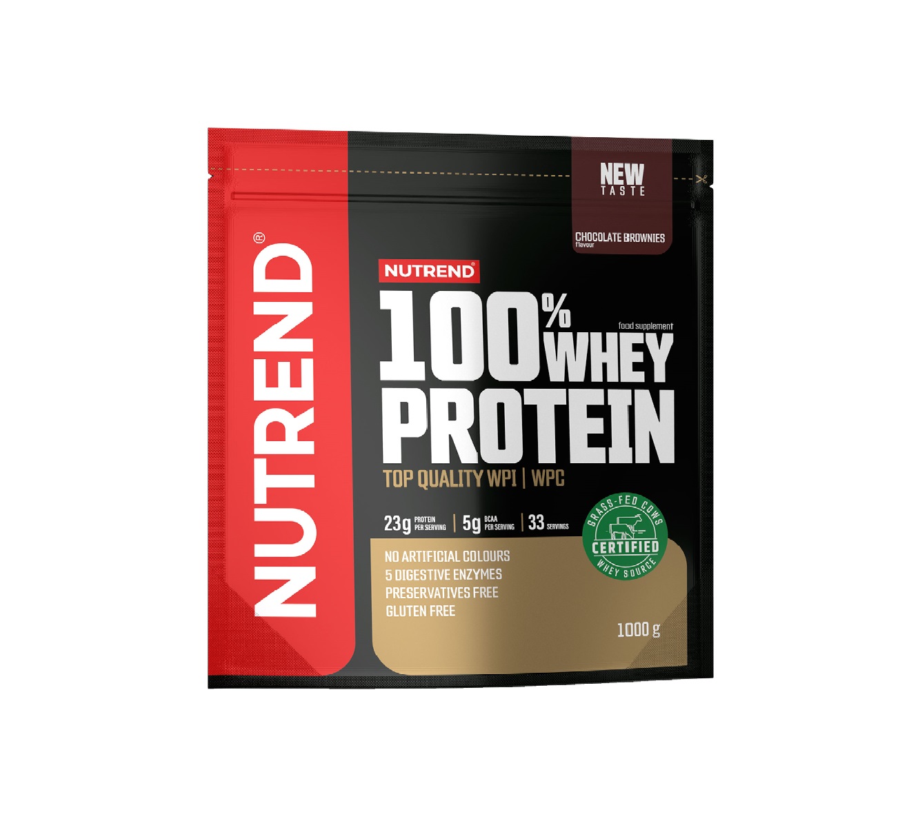 Nutrend 100% Whey Protein čokoládové brownies 1000 g Nutrend