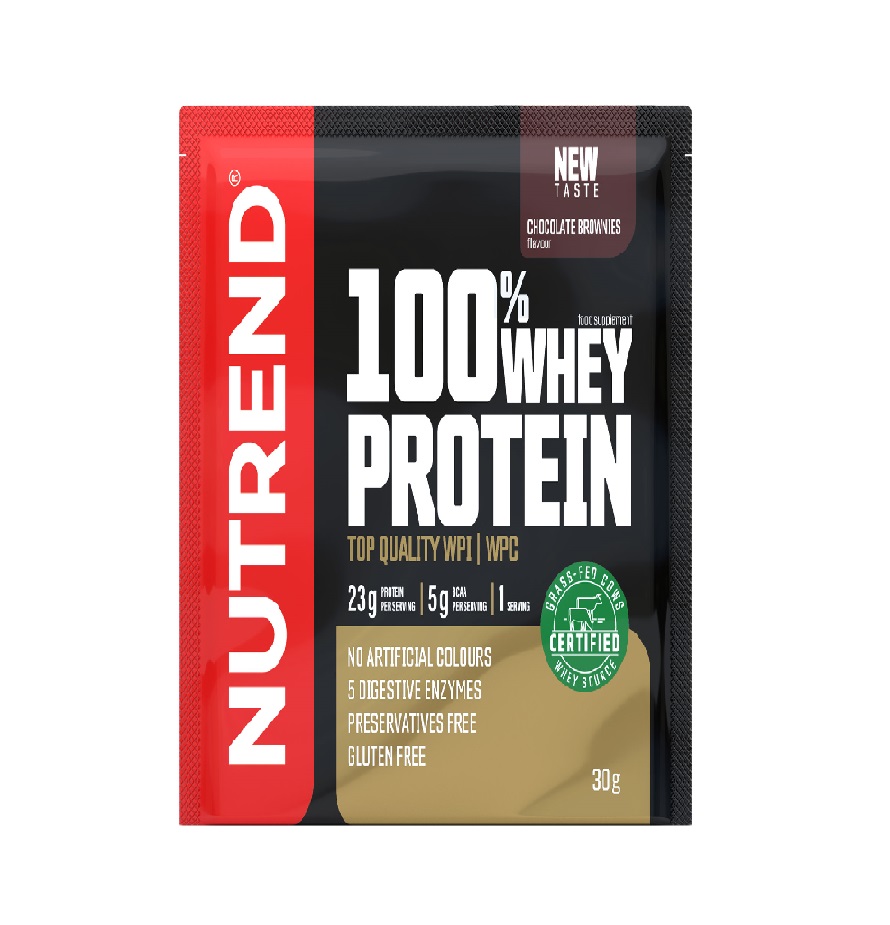 Nutrend 100% Whey Protein čokoládové brownies 30 g Nutrend
