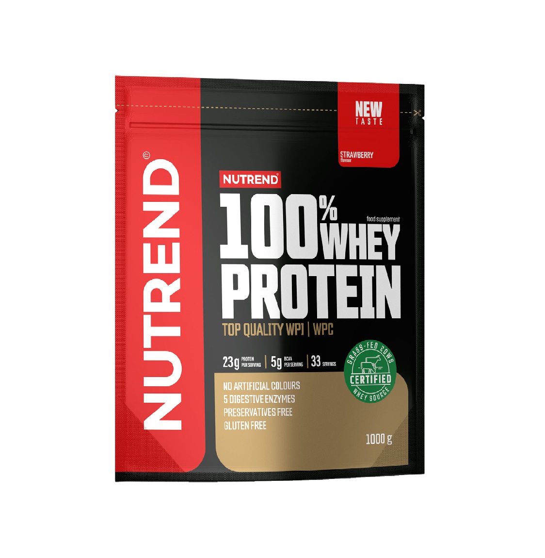 Nutrend 100% Whey Protein jahoda 1000 g Nutrend