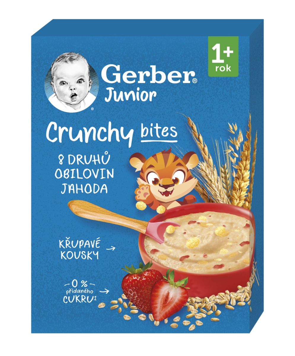 Gerber Junior Nemléčná kaše jahodová 1r+ 200 g Gerber