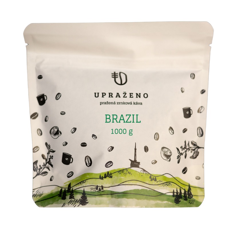 Upraženo Brazil pražená zrnková káva 1000 g Upraženo