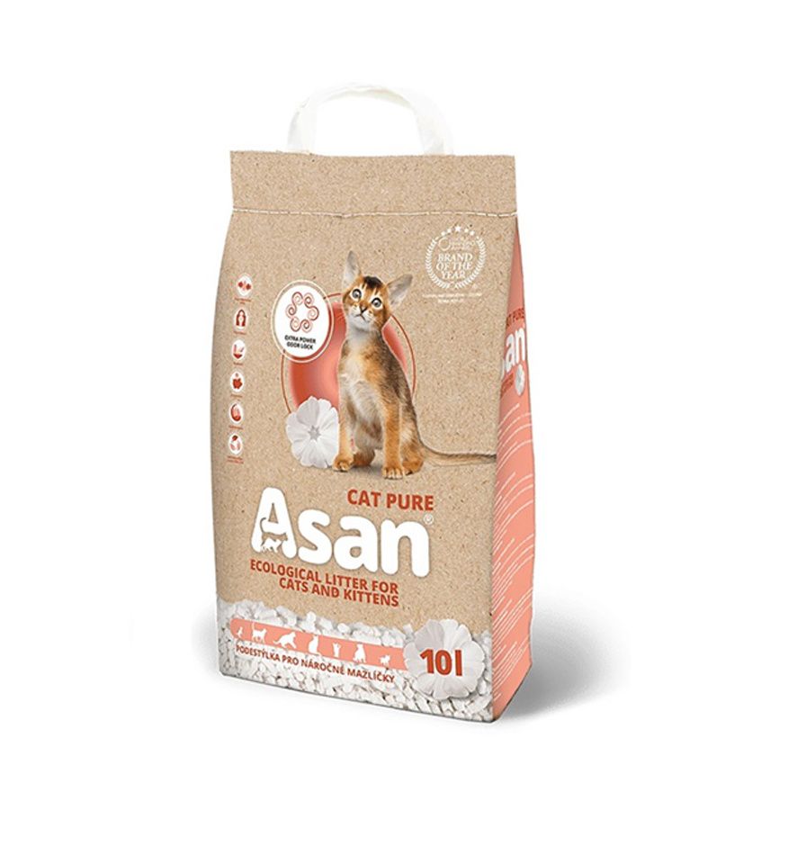 Asan Cat pure eko stelivo pro kočky a fretky 10 l Asan
