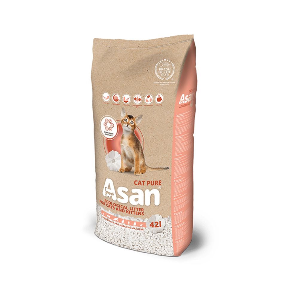 Asan Cat pure stelivo pro kočky 42 l Asan