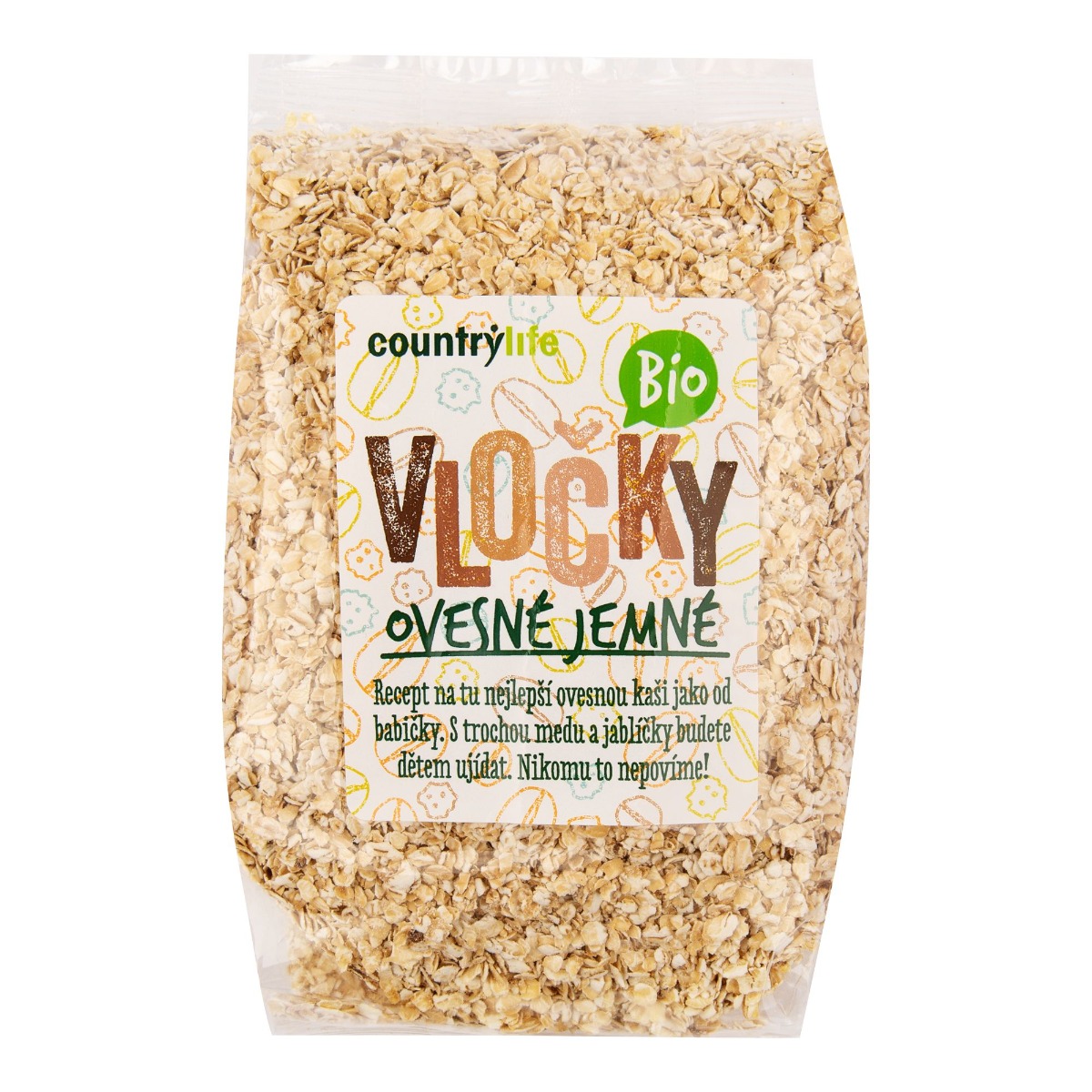 Country Life Vločky ovesné jemné BIO 500 g Country Life