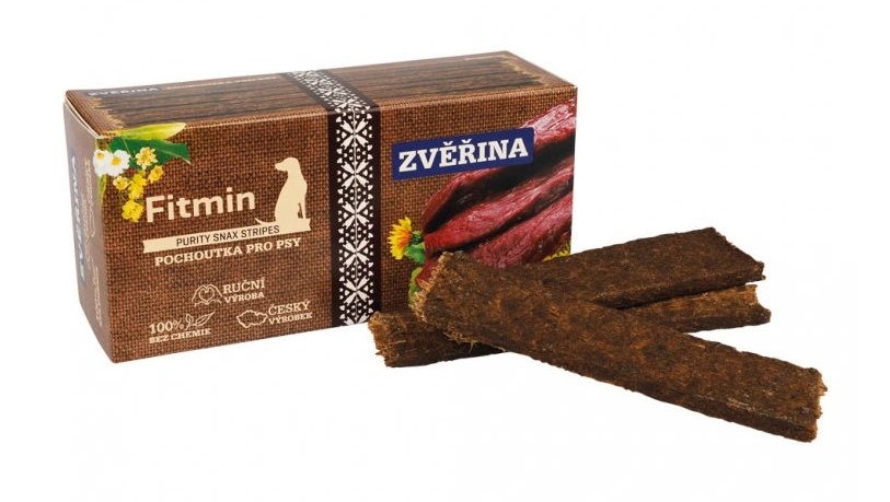 Fitmin Purity Snax Stripes Zvěřina pochoutka pro psy 120 g Fitmin