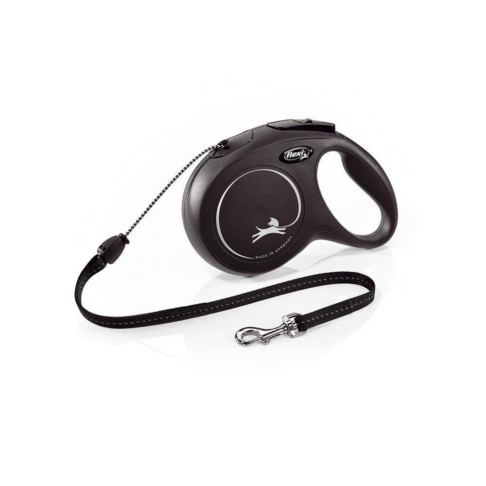 Flexi New classic vel. M šňůra 8 m/20 kg černé Flexi