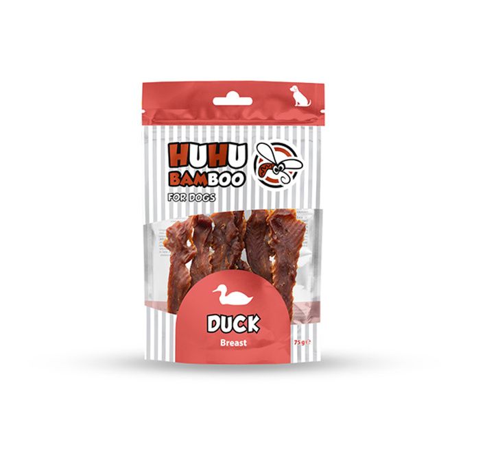 Huhubamboo Dog pamlsky kachní prsa 75 g Huhubamboo