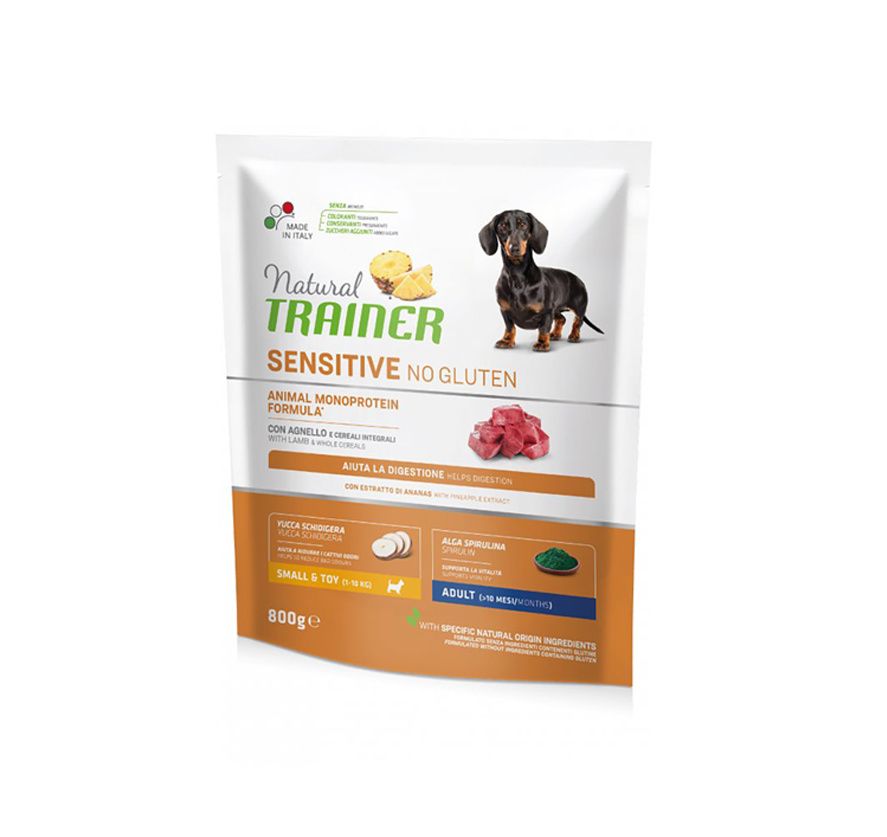 Natural Trainer No gluten mini jehně/rýže granule 800 g Natural Trainer