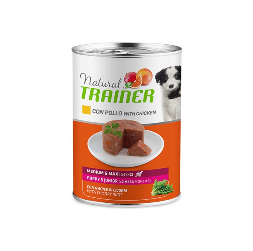 Natural Trainer Puppy&Junior medium/maxi kuřecí konzerva 400 g Natural Trainer