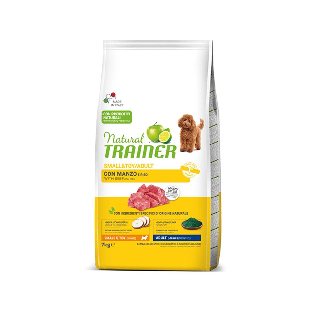 Natural Trainer Small/toy hovězí a rýže granule 7 kg Natural Trainer