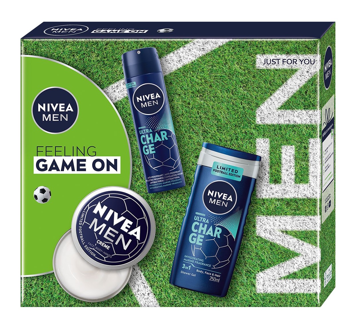 Nivea Men Box Feeling Game On 2024 dárková sada pro muže 3 ks Nivea