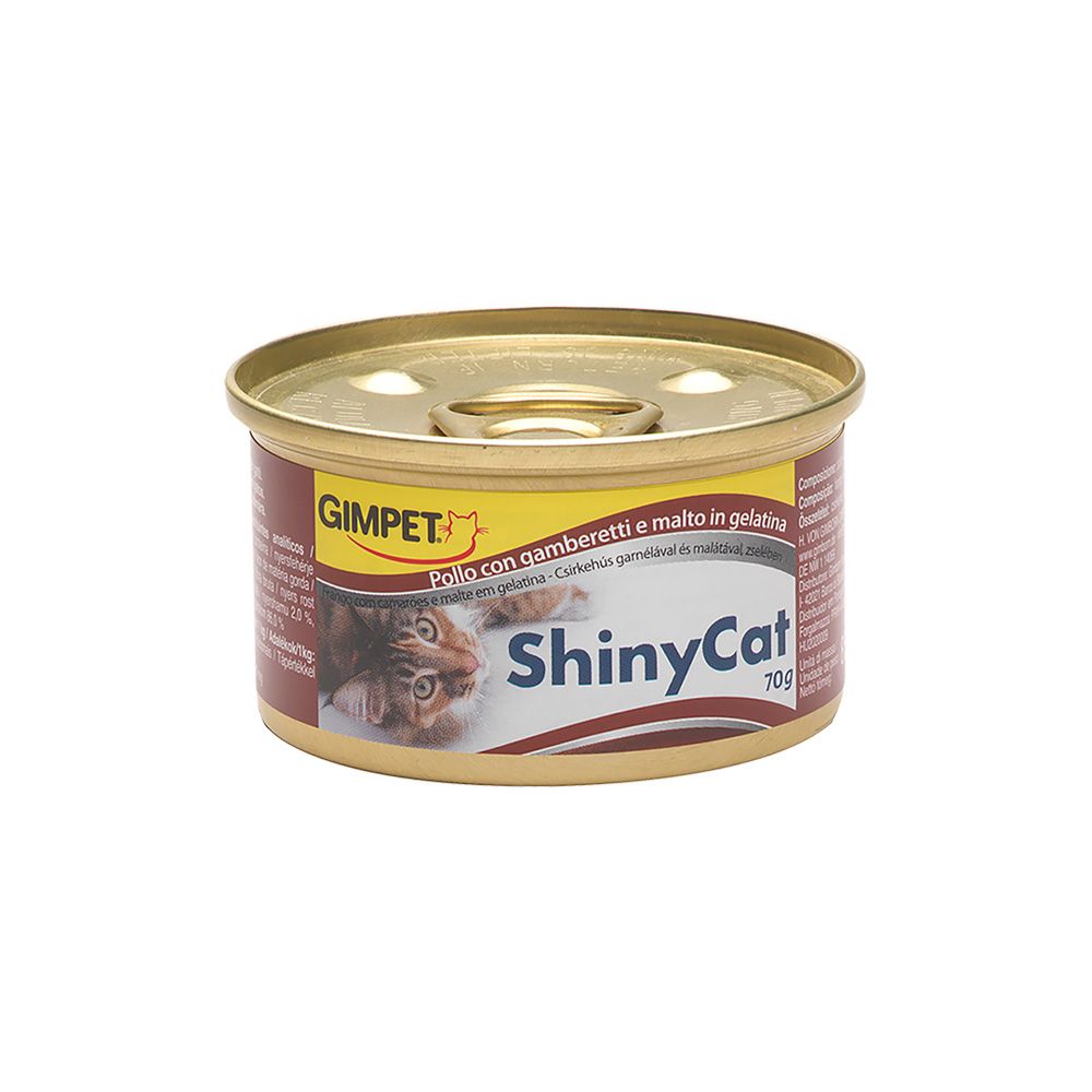 ShinyCat Kuře/krevety/maltóza konzerva 70 g ShinyCat